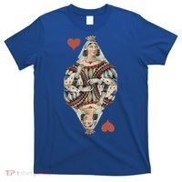 Queen Of Hearts French Art Nouveau Deco Painted Playing Card Gift T-Shirt thumb 0