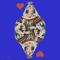 Queen Of Hearts French Art Nouveau Deco Painted Playing Card Gift T-Shirt thumb 7