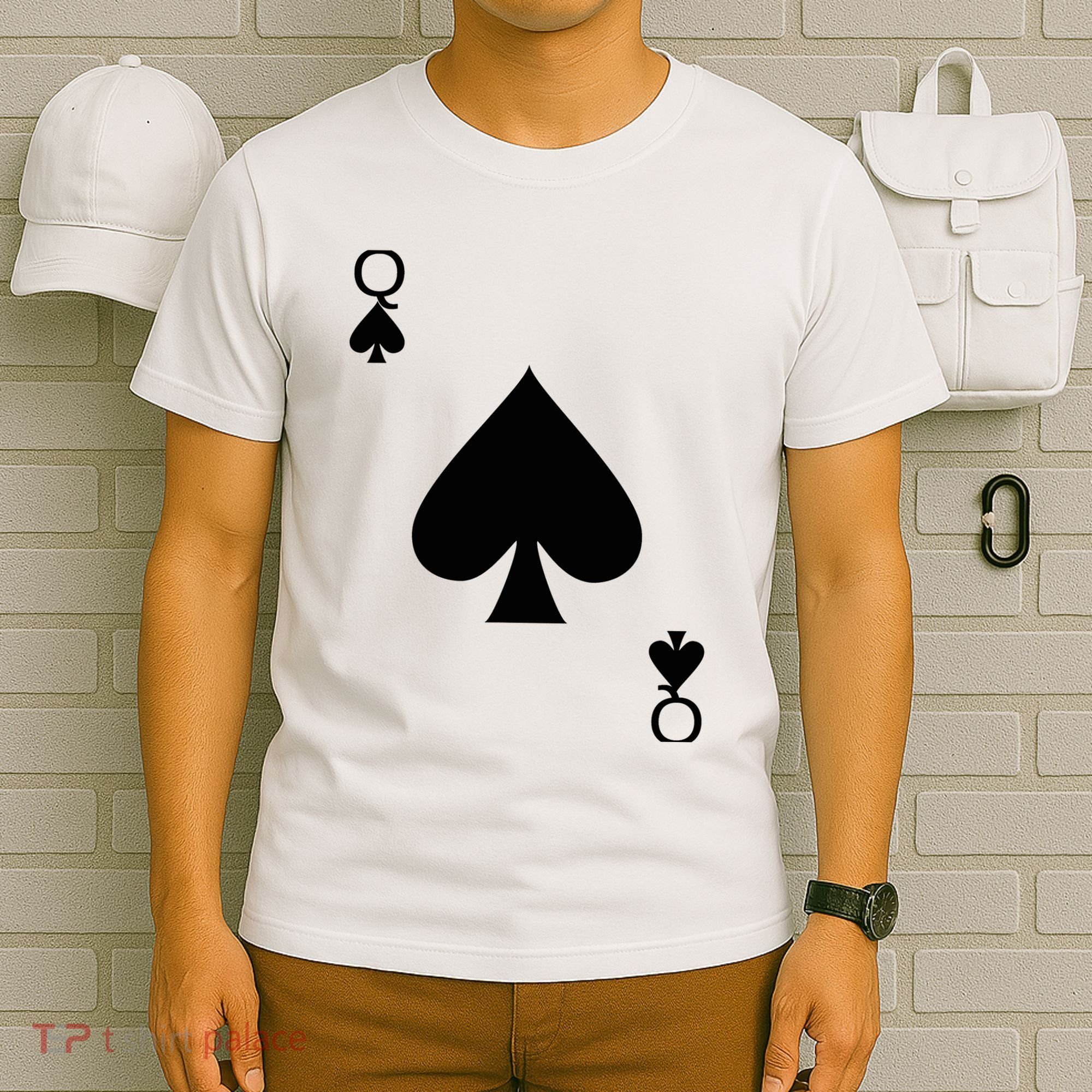 Queen of Spades Deck of Cards Halloween Costume T-Shirt