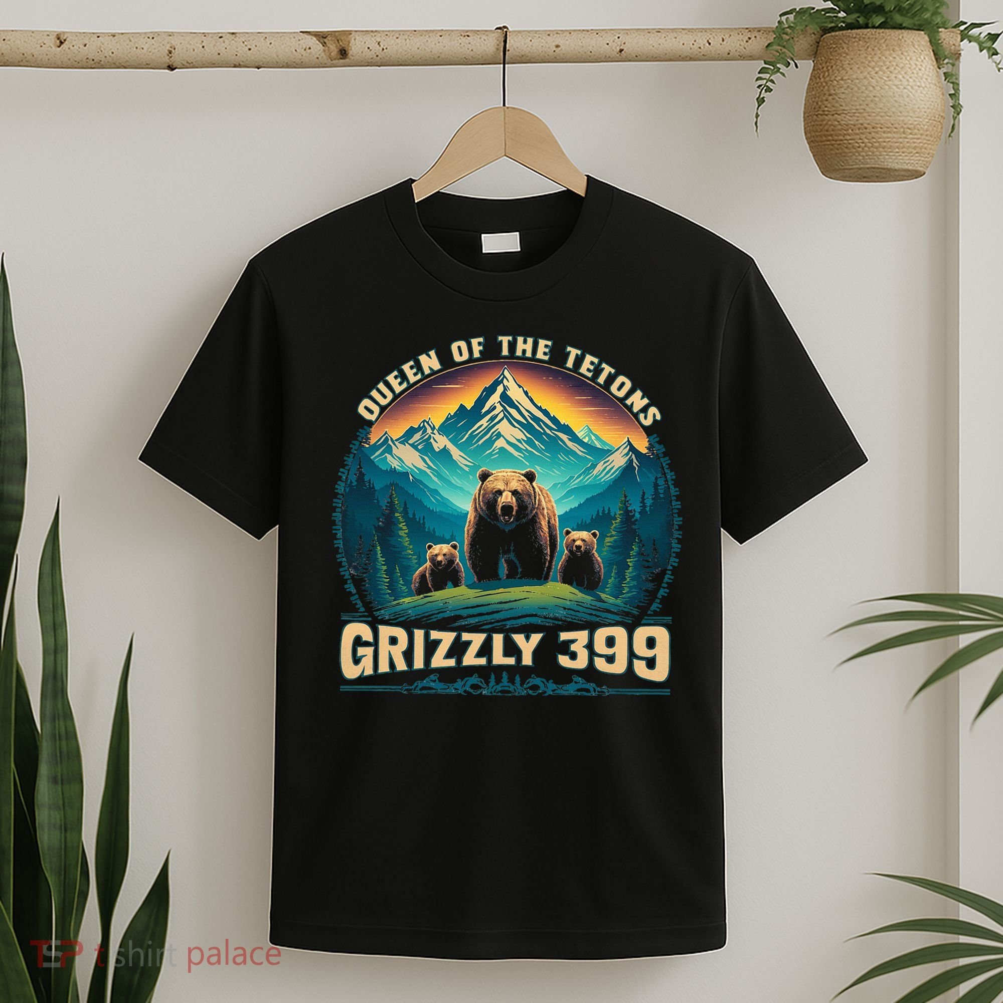 Queen Of The Tetons Grizzly Bear 399 National Park T-Shirt