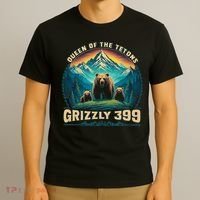 Queen Of The Tetons Grizzly Bear 399 National Park T-Shirt thumb 3