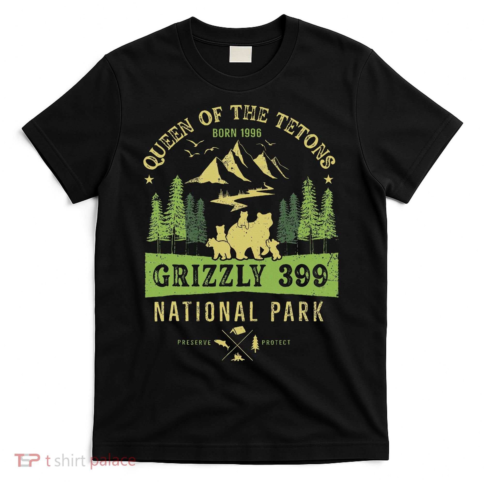 Queen Of The Tetons Grizzly 399 National Park T-Shirt