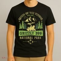 Queen Of The Tetons Grizzly 399 National Park T-Shirt thumb 3