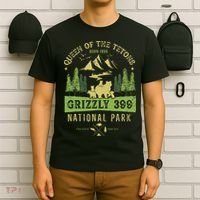 Queen Of The Tetons Grizzly 399 National Park T-Shirt thumb 6