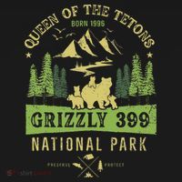 Queen Of The Tetons Grizzly 399 National Park T-Shirt thumb 7