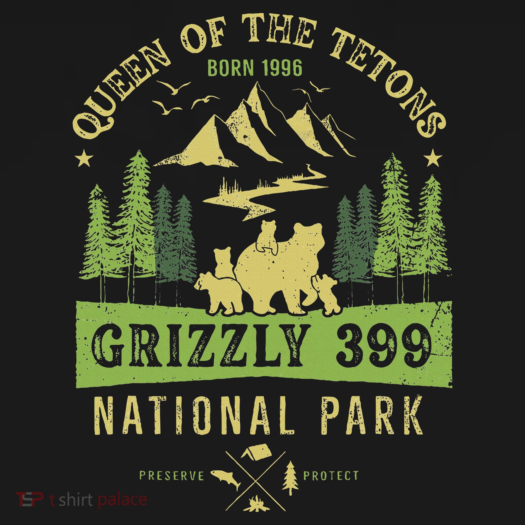 Queen Of The Tetons Grizzly 399 National Park Women's Tank Top