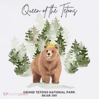 Queen Of The Tetons Grizzly Bear 399 Gtnp Women's Hoodie thumb 2