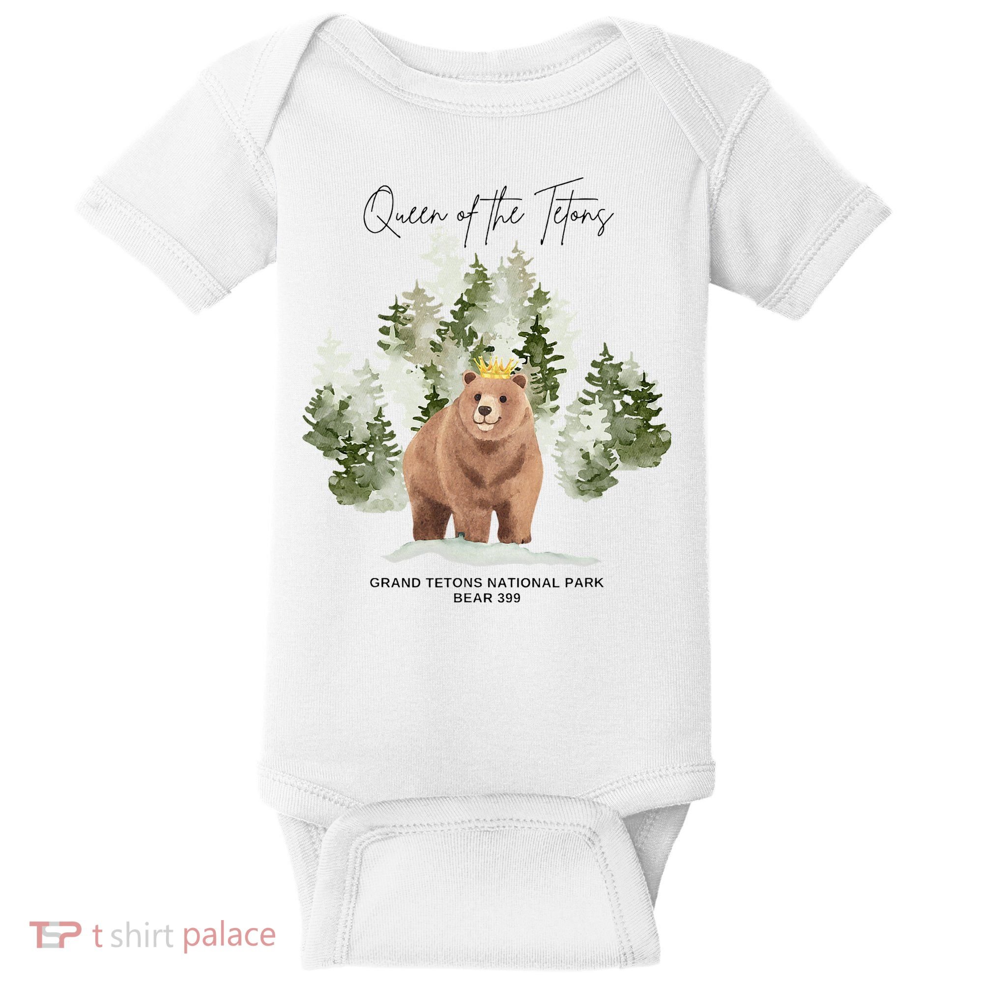 Queen Of The Tetons Grizzly Bear 399 Gtnp Baby Bodysuit