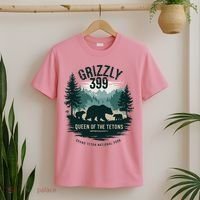 Queen Of The Tetons Grizzly 399 Bear Lovers National Park T-Shirt thumb 2