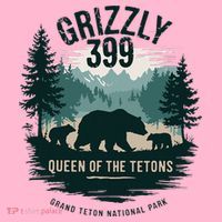 Queen Of The Tetons Grizzly 399 Bear Lovers National Park T-Shirt thumb 7
