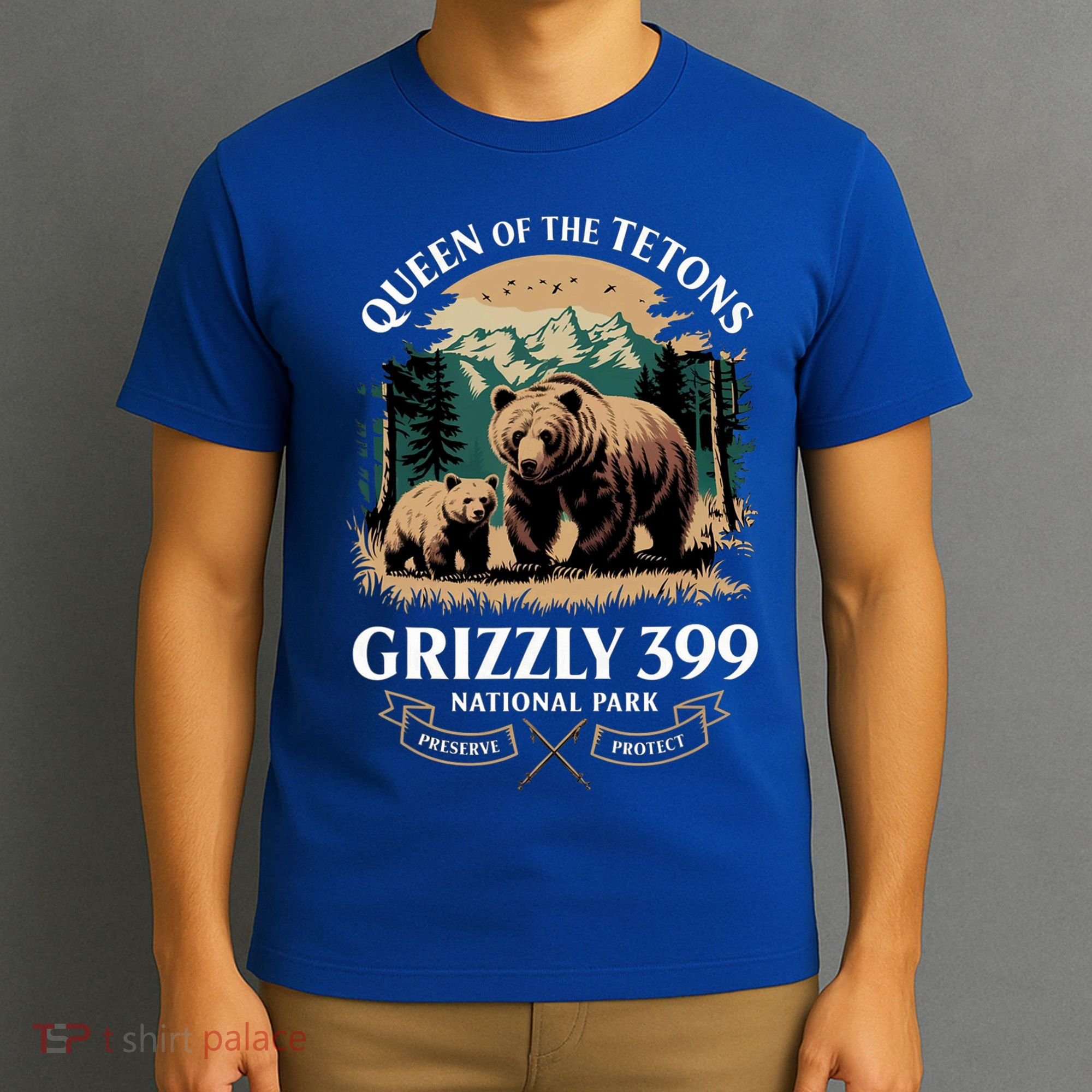 Queen Of The Tetons Grizzly 399 National Park Bear T-Shirt