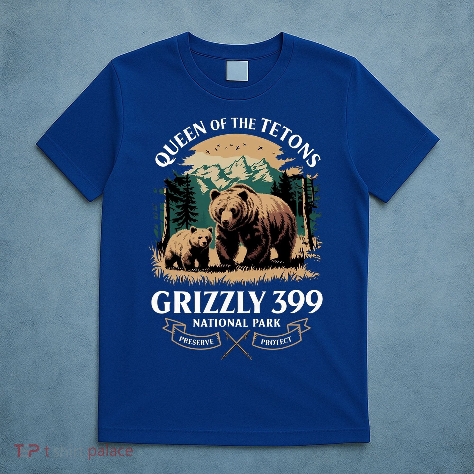 Queen Of The Tetons Grizzly 399 National Park Bear T-Shirt