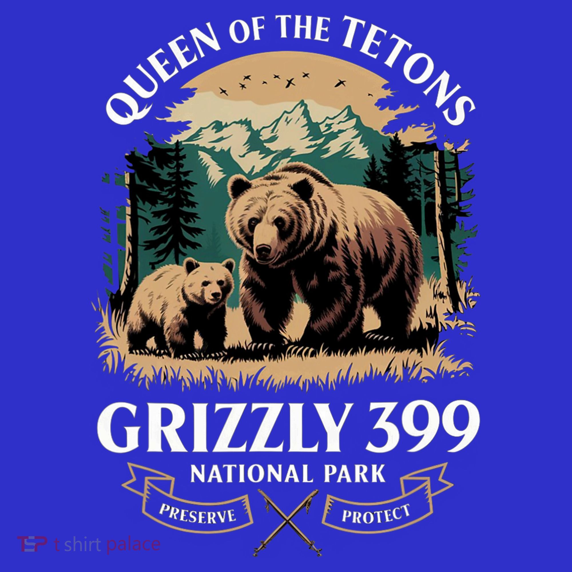 Queen Of The Tetons Grizzly 399 National Park Bear T-Shirt