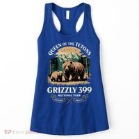 Queen Of The Tetons Grizzly 399 National Park Bear Women's Tank Top thumb 0
