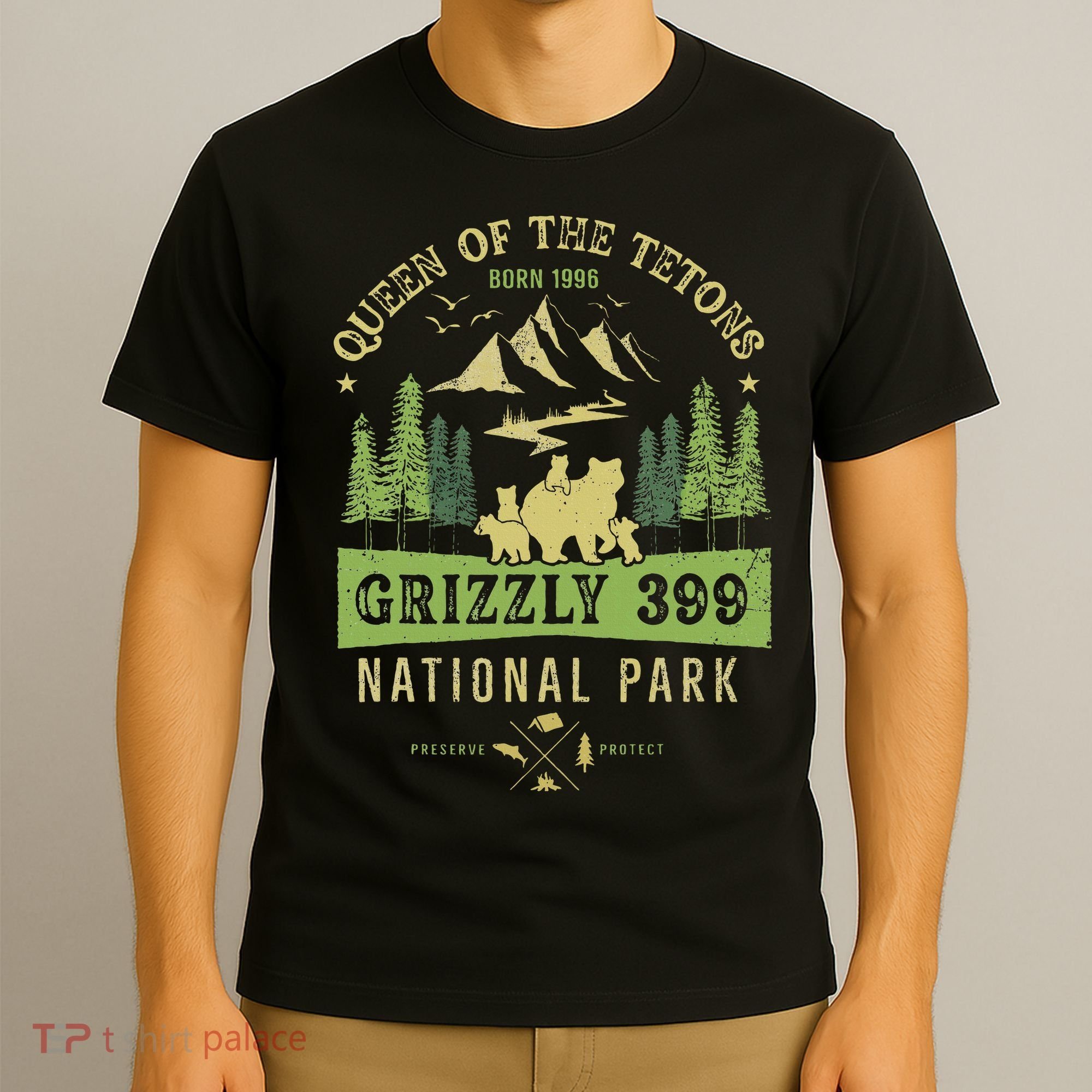 Queen Of The Tetons Grizzly 399 National Park Preserve T-Shirt