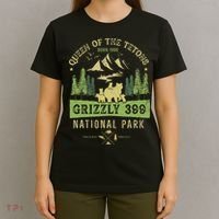 Queen Of The Tetons Grizzly 399 National Park Preserve T-Shirt thumb 4
