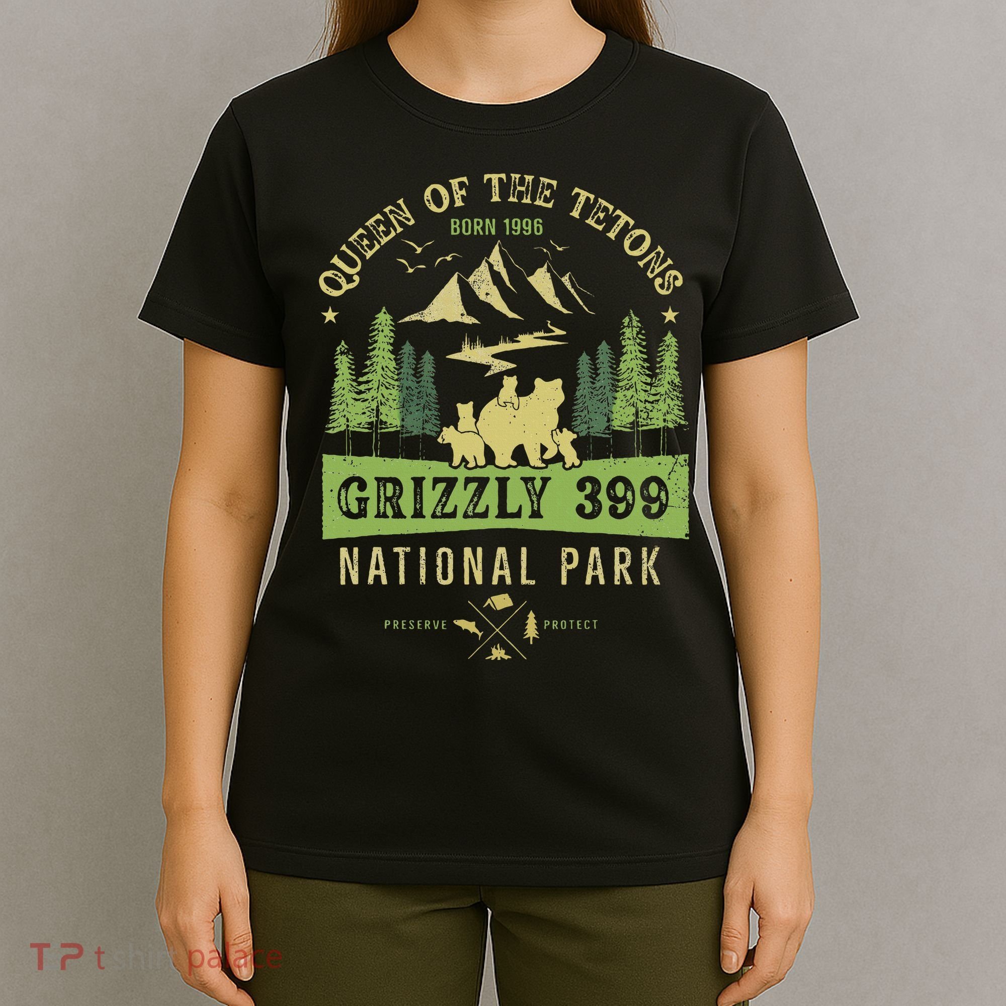 Queen Of The Tetons Grizzly 399 National Park Preserve T-Shirt