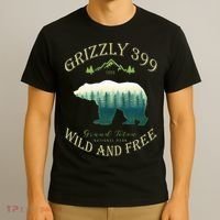 Queen Of The Teton Grizzly 399 Bear Wildlife Forest Preserve T-Shirt thumb 3