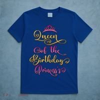 Queen Of The Birthday Princess Bday Party Cute Gift T-Shirt thumb 5