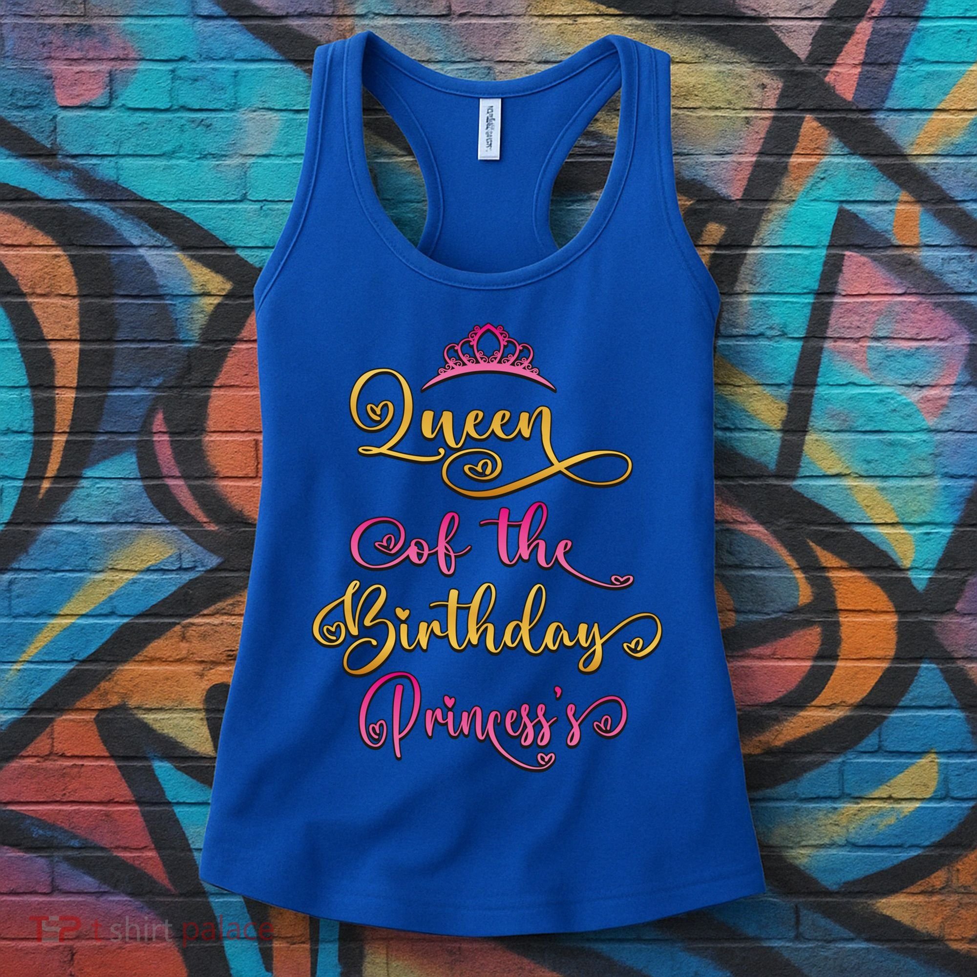Queen Of The Birthday Princess Bday Party Cute Gift Women's Tank Top