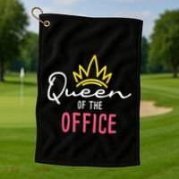 Queen Of The Office Admin Office Administrative Assistant Golf Towel thumb 1