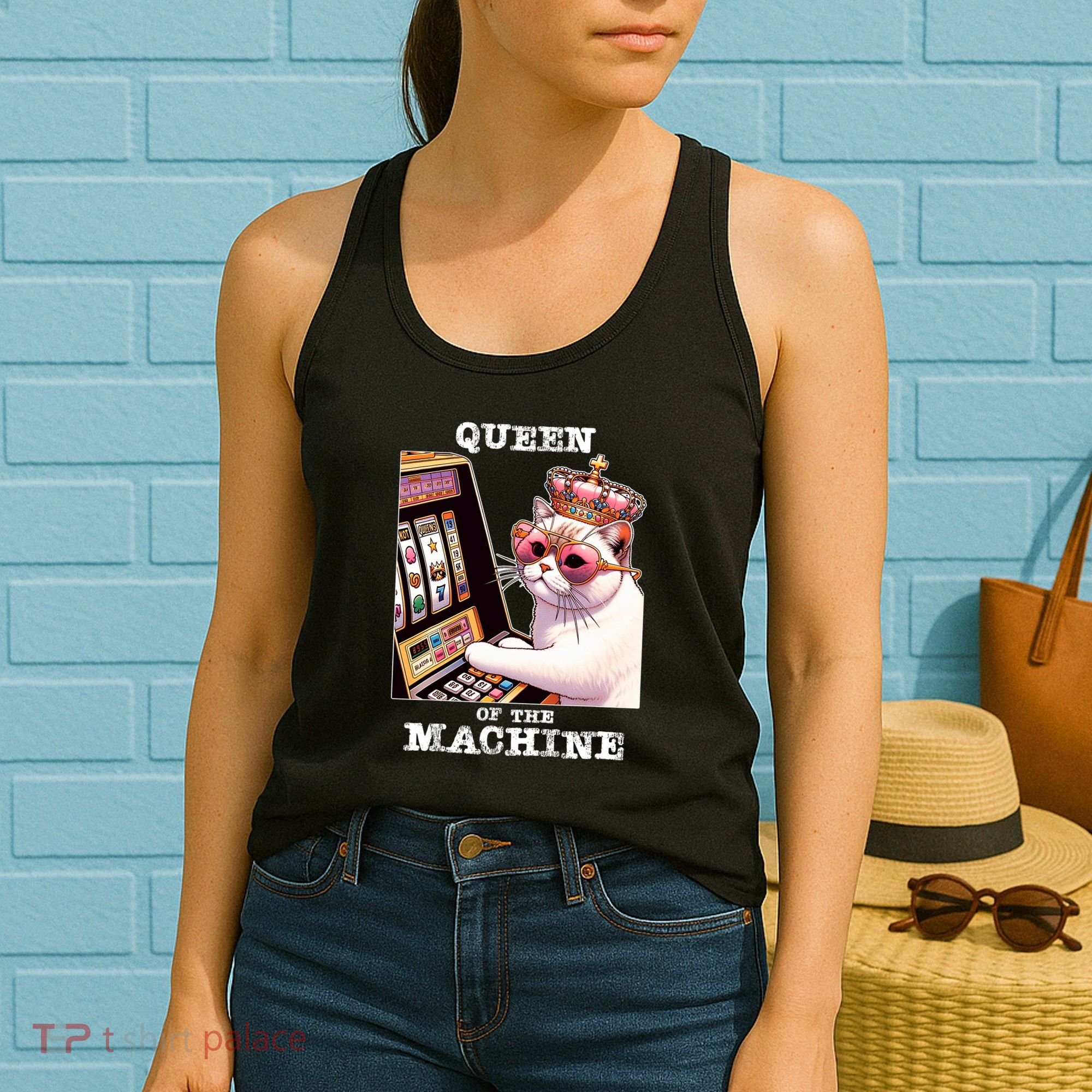 Queen Of The Slot Machine Casino Gambling Lover Women's Tank Top