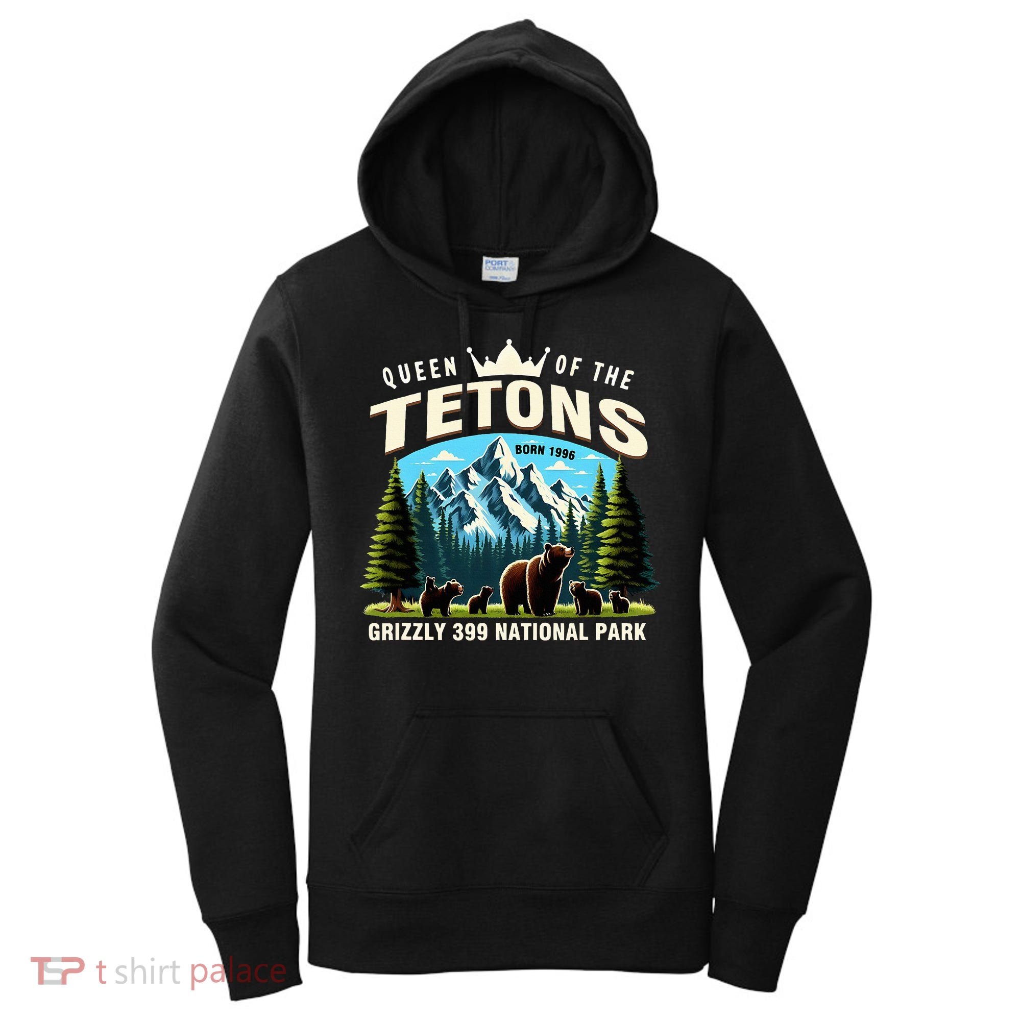 Queen Of The Tetons Grizzly 399 National Park Bear Lover Women's Hoodie