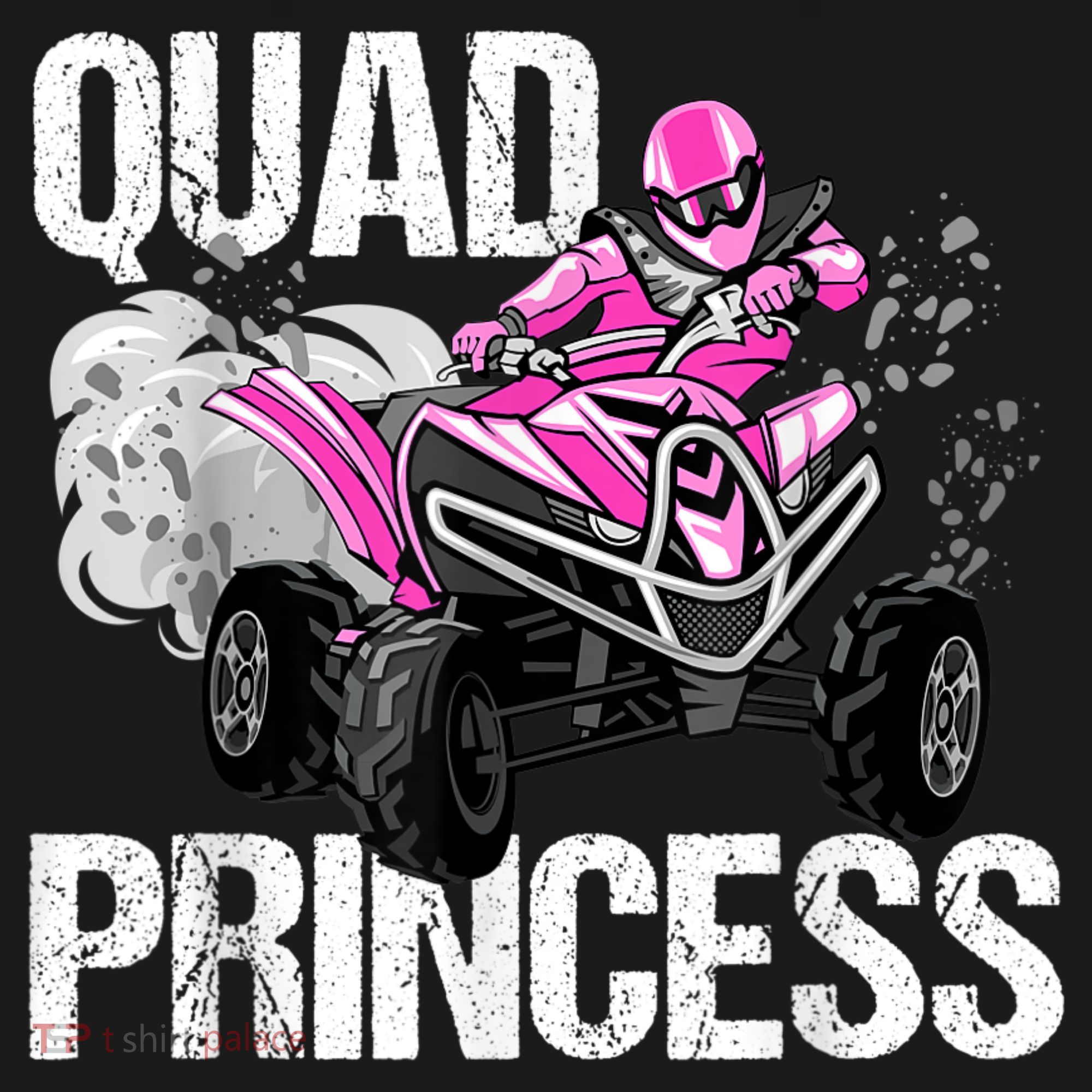 Quad Princess ATV 4 Wheeler Quad Offroad Mud MX Girls Women's Hoodie