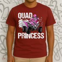 Quad Princess ATV 4 Wheeler Quad Offroad Mud MX Girls T-Shirt thumb 3