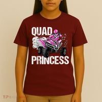 Quad Princess ATV 4 Wheeler Quad Offroad Mud MX Girls T-Shirt thumb 4