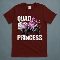 Quad Princess ATV 4 Wheeler Quad Offroad Mud MX Girls T-Shirt thumb 5