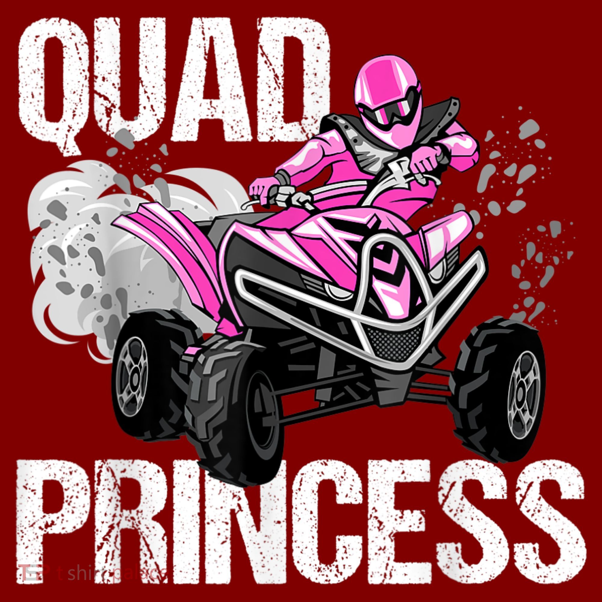 Quad Princess ATV 4 Wheeler Quad Offroad Mud MX Girls T-Shirt