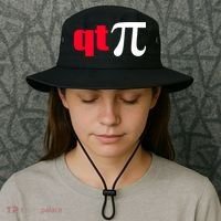 Qt Pi Funny Pi Math Nerdy Geek Humor Pi Day Cool Humor Great Gift Bucket Hat thumb 3