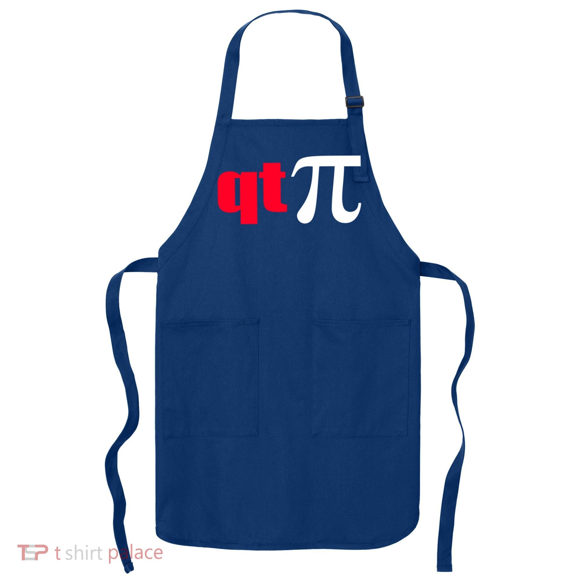 Qt Pi Funny Pi Math Nerdy Geek Humor Pi Day Cool Humor Great Gift Apron