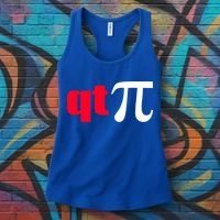 Qt Pi Funny Pi Math Nerdy Geek Humor Pi Day Cool Humor Great Gift Women's Tank Top thumb 3