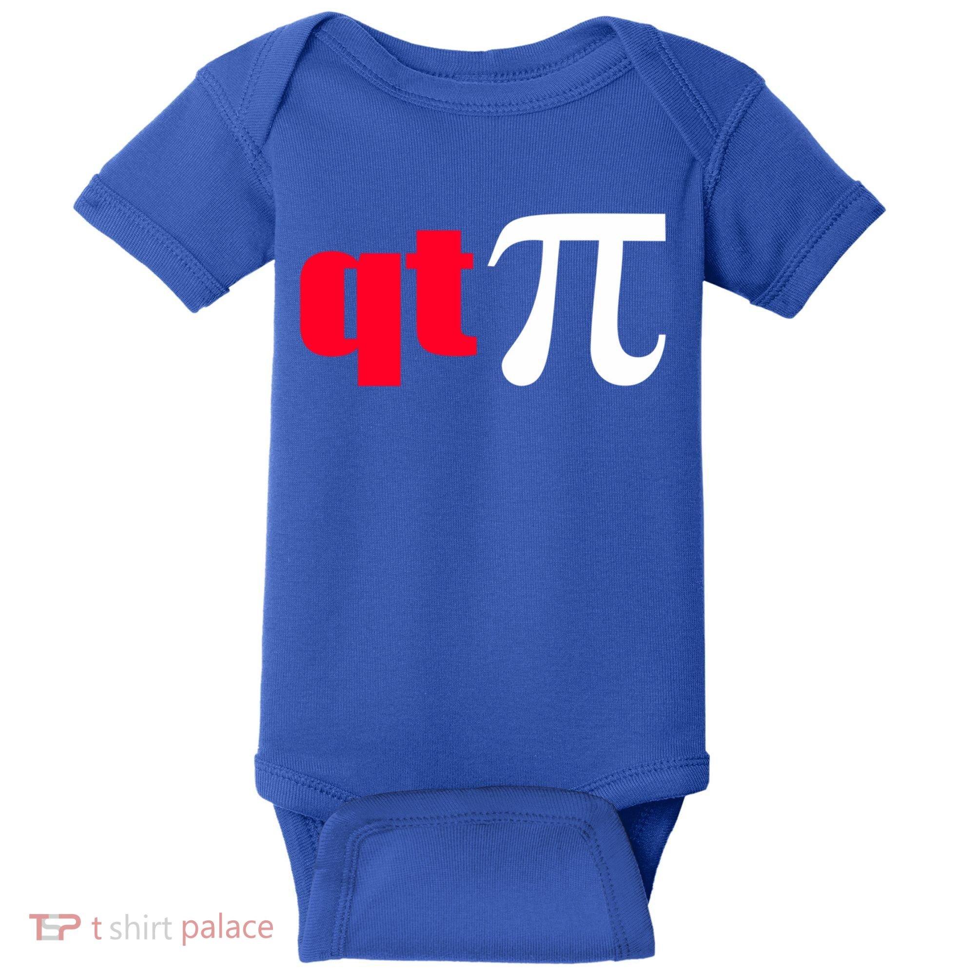 Qt Pi Funny Pi Math Nerdy Geek Humor Pi Day Cool Humor Great Gift Baby Bodysuit