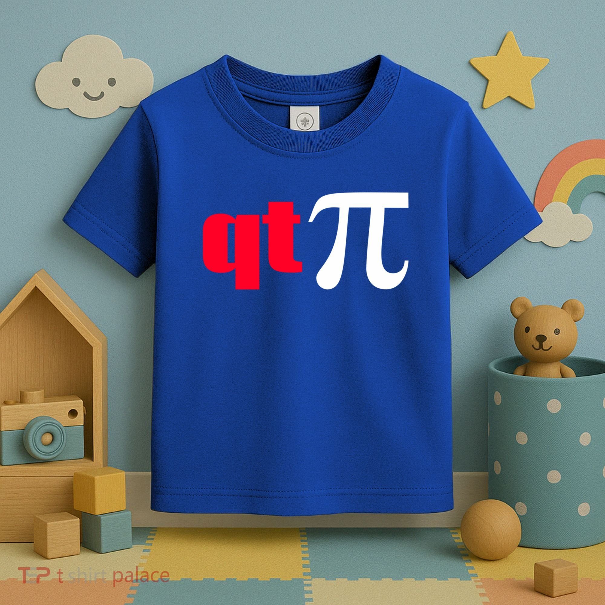 Qt Pi Funny Pi Math Nerdy Geek Humor Pi Day Cool Humor Great Gift Toddler T-Shirt