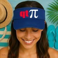 Qt Pi Funny Pi Math Nerdy Geek Humor Pi Day Cool Humor Great Gift Visor thumb 2