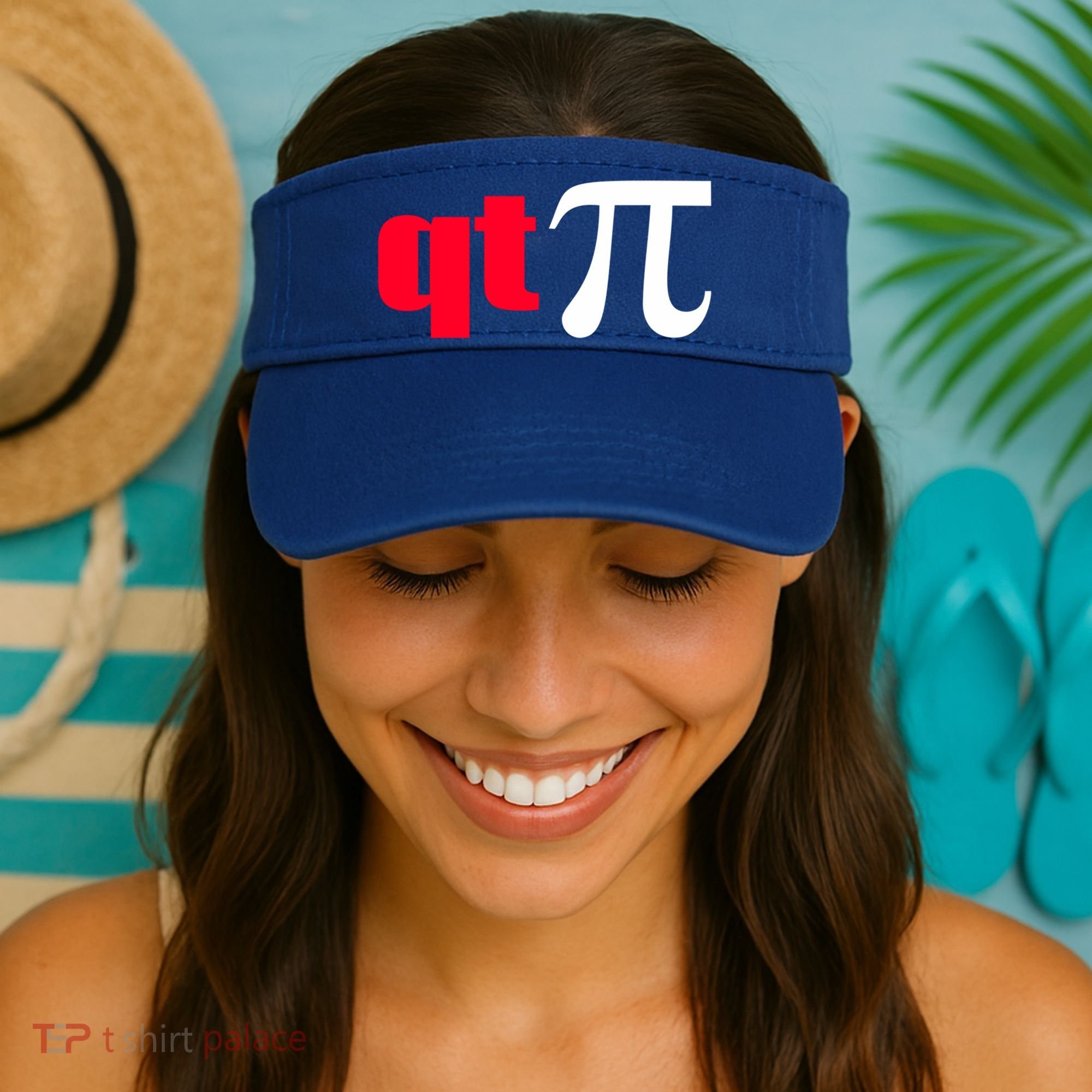 Qt Pi Funny Pi Math Nerdy Geek Humor Pi Day Cool Humor Great Gift Visor