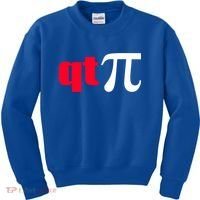 Qt Pi Funny Pi Math Nerdy Geek Humor Pi Day Cool Humor Great Gift Kids Sweatshirt thumb 0