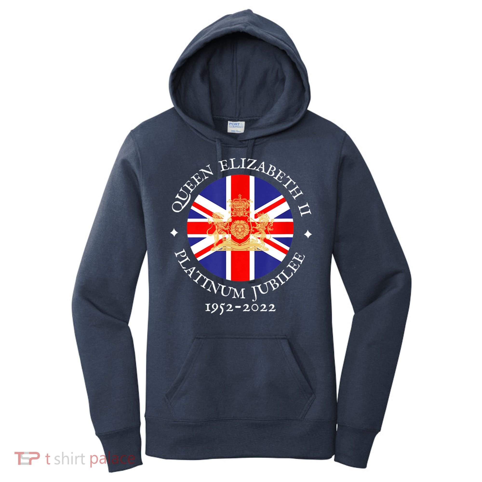 QUEEN'S PLATINUM JUBILEE, ROYAL CREST, UK GB UNION JACK FLAG Women's Hoodie