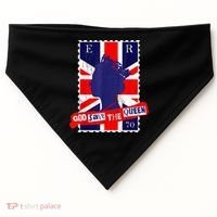 QUEEN'S PLATINUM JUBILEE GOD SAVE THE QUEEN USA-Made Doggie Bandana thumb 0