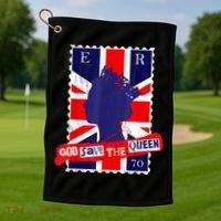QUEEN'S PLATINUM JUBILEE GOD SAVE THE QUEEN Golf Towel thumb 1