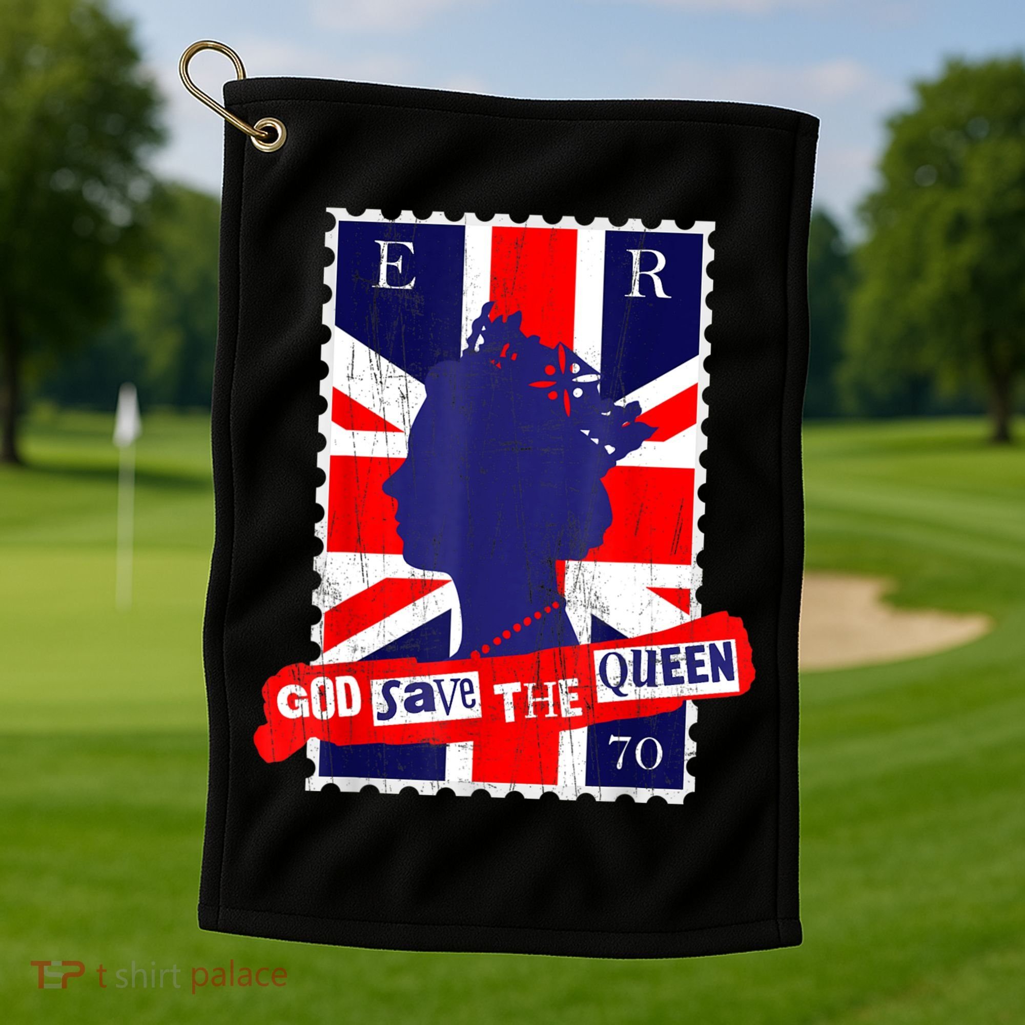 QUEEN'S PLATINUM JUBILEE GOD SAVE THE QUEEN Golf Towel
