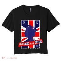 QUEEN'S PLATINUM JUBILEE GOD SAVE THE QUEEN Women's Crop Top Tee thumb 0