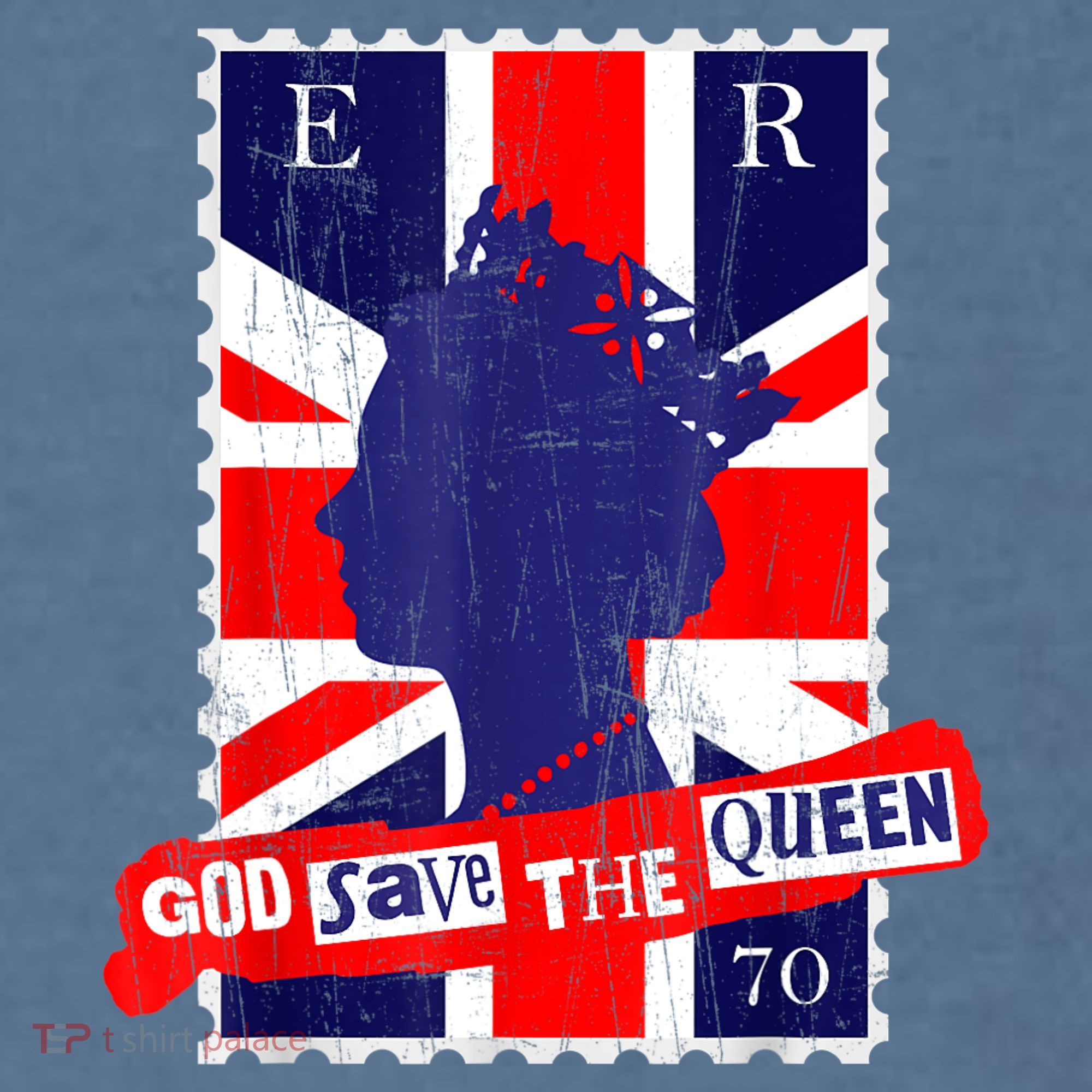 QUEEN'S PLATINUM JUBILEE GOD SAVE THE QUEEN Comfort Colors Garment-Dyed Hooded Sweatshirt