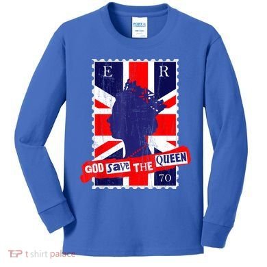 QUEEN'S PLATINUM JUBILEE GOD SAVE THE QUEEN Kids Long Sleeve Shirt