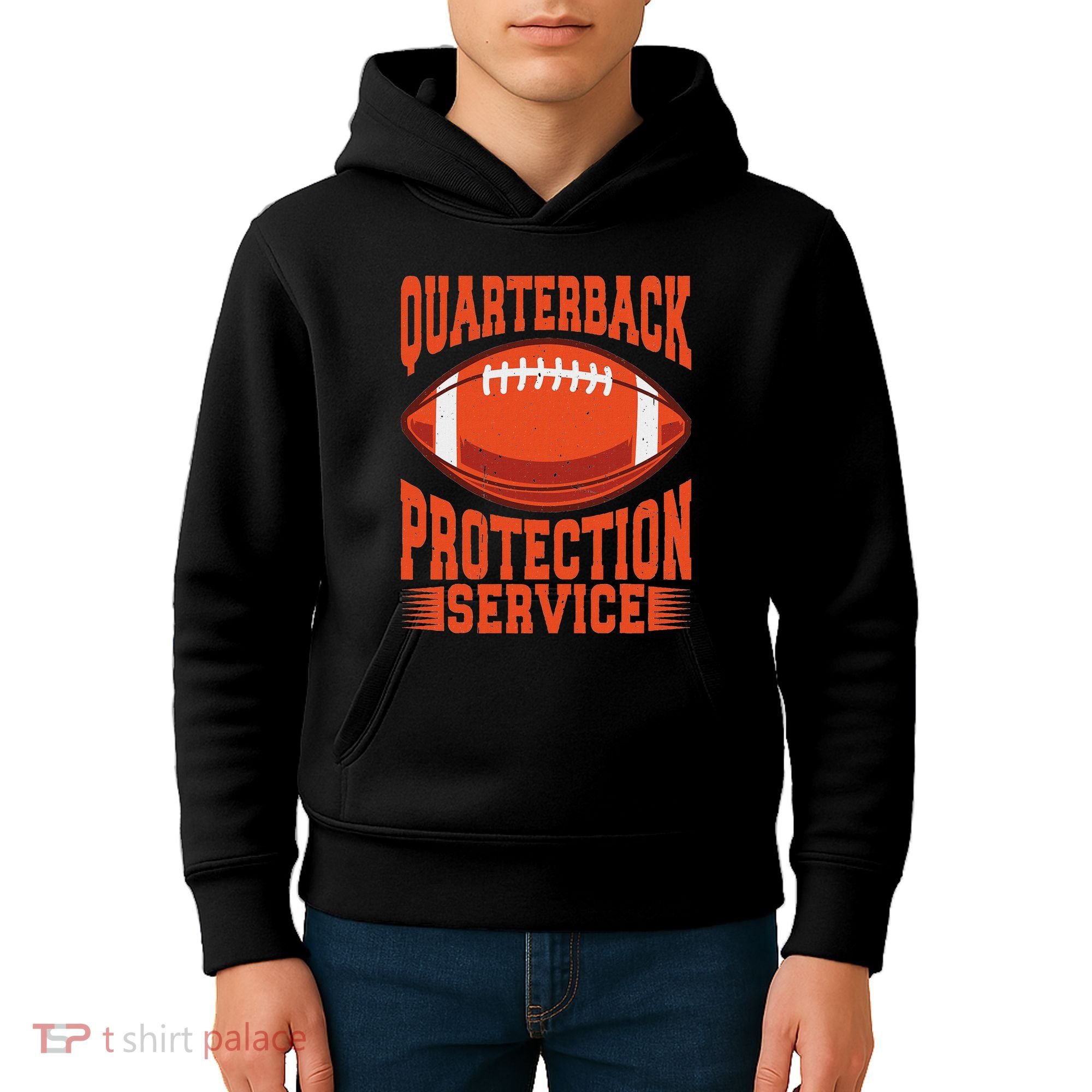 Quarterback Protection Service Kids Hoodie