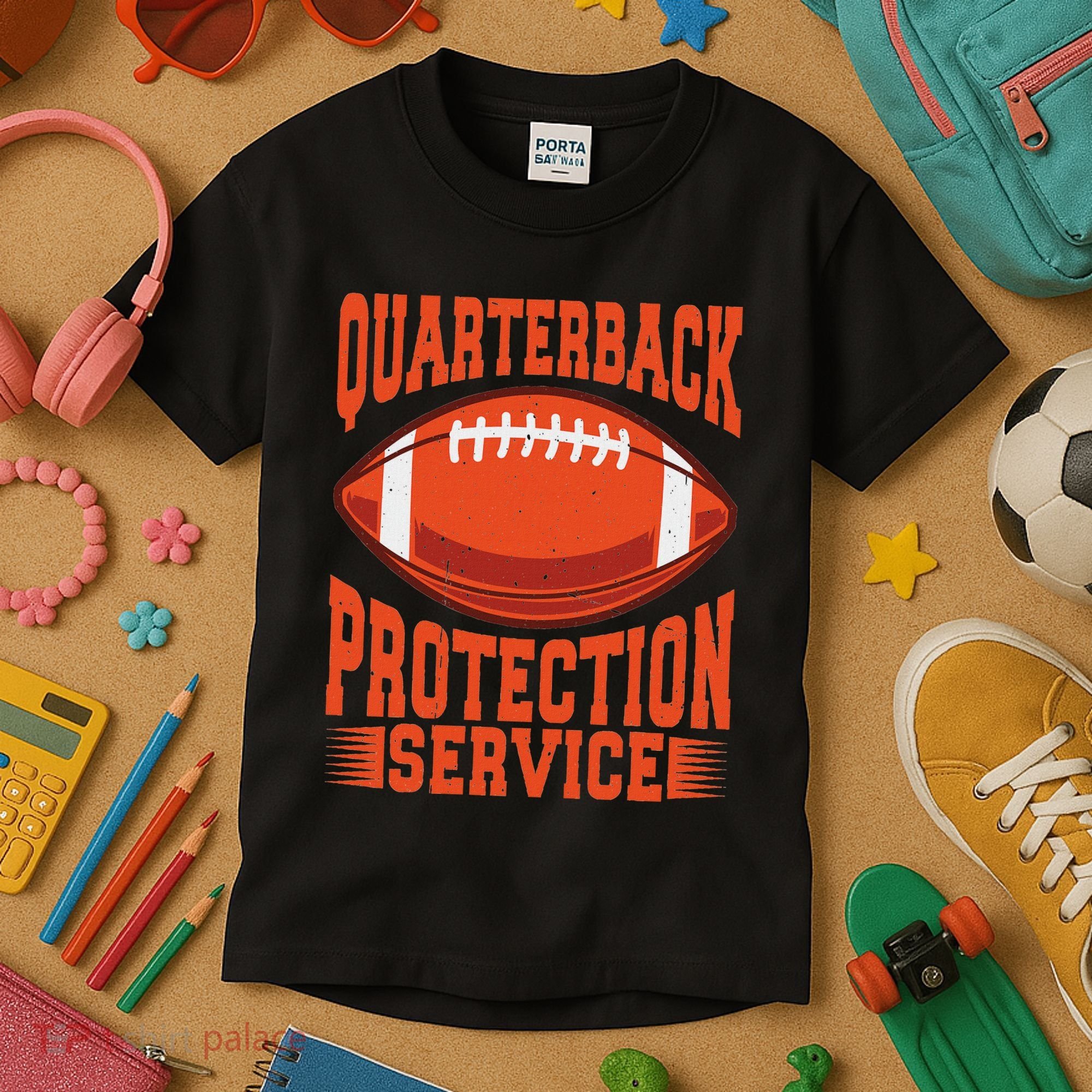 Quarterback Protection Service Kids T-Shirt