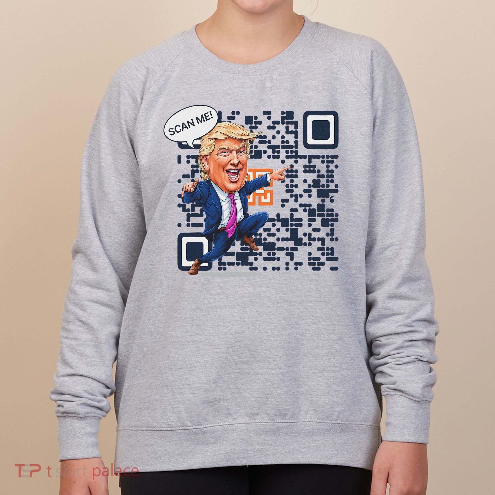 Qr President Trump Dance Code Women's Sweatshirt